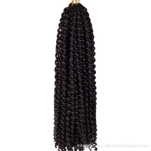Wholesale Passion Twist Hair Freetress Water Wave Crochet Braids Twist Curly Crochet Hair Braiding Synthetic Hair